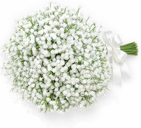 15 PCS Babys Breath Artificial Flowers Fake Babys Breath Flowers Artificial Bulk White Gypsophila... | Amazon (US)