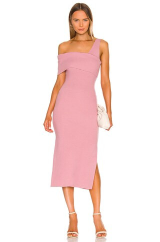 Line & Dot Sylvie Sleeveless Midi Dress in Rose from Revolve.com | Revolve Clothing (Global)