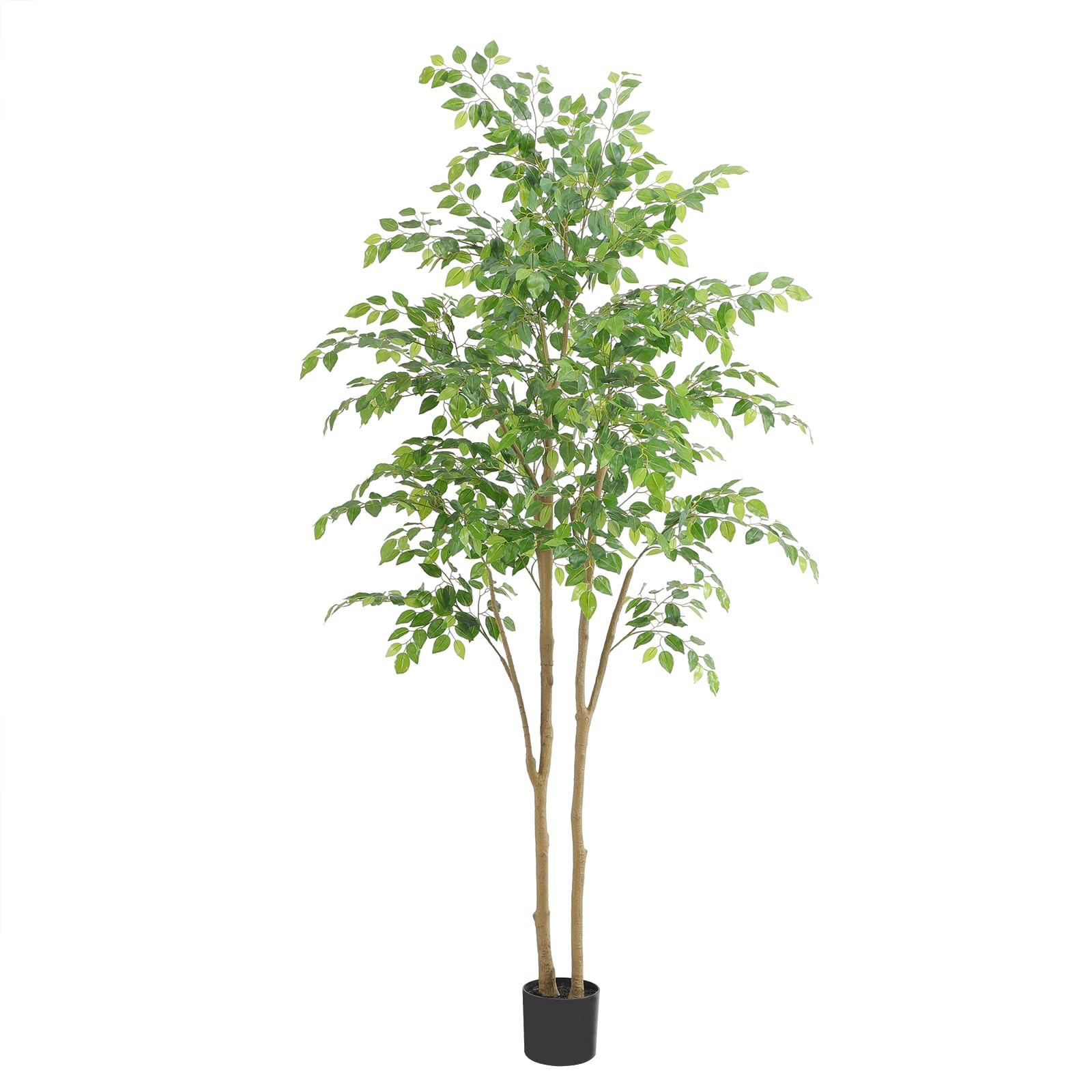 Nafresh Tall Ficus Tree Artificial，7ft(84in) Realistic Texture Potted Faux Ficus Tree， Fake T... | Amazon (US)