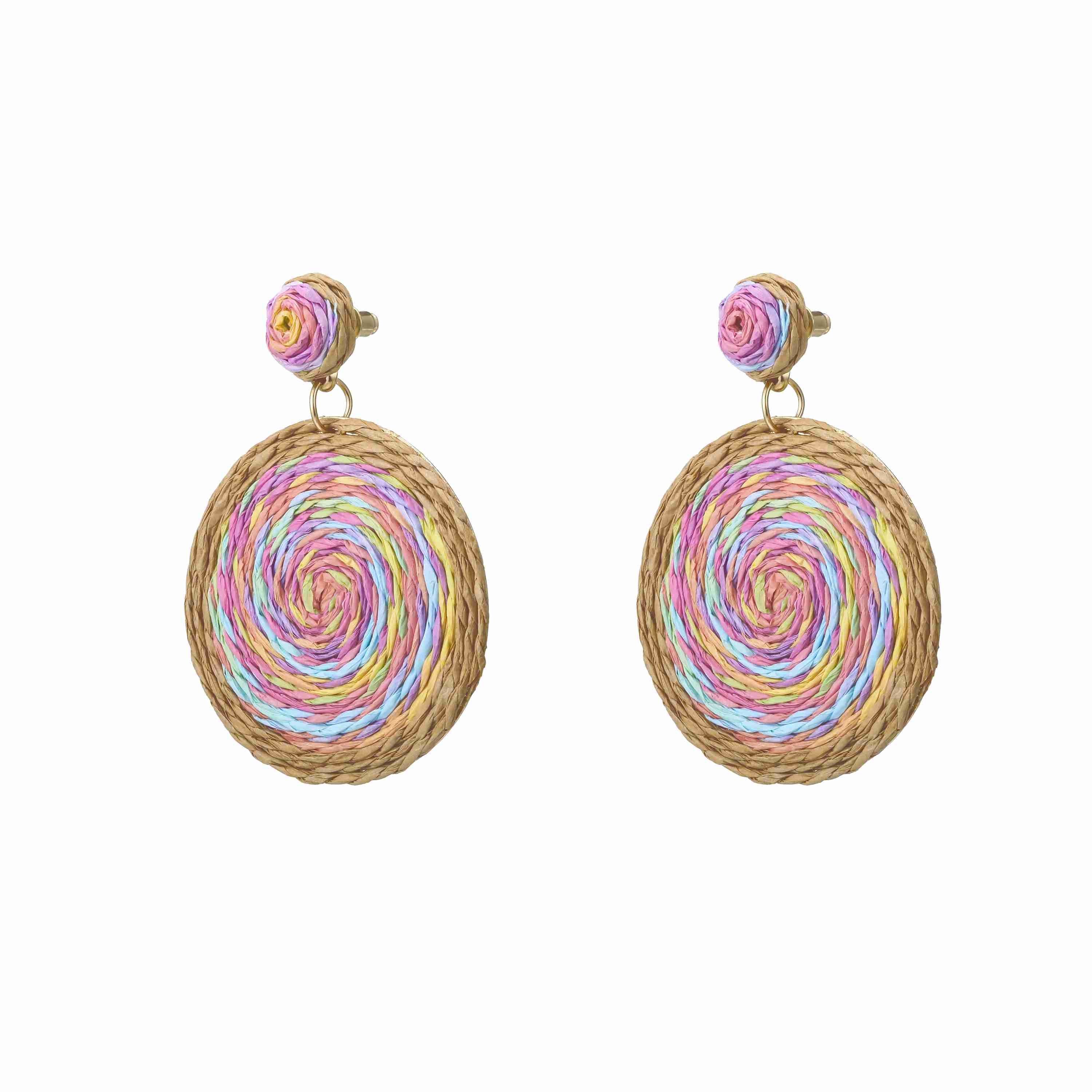 Vibrant Rattan Dangle Earrings | Victoria Emerson