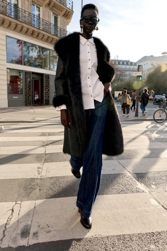 REVERSIBLE FAUX FUR DOUBLE-FACED COAT | Zara US