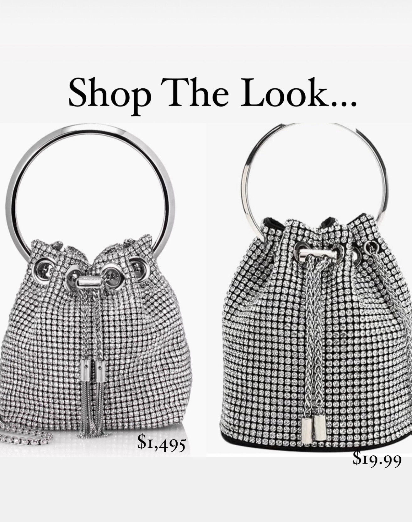 Shop the look Jimmy Choo rhinestone bucket bag
Look a like
Look for less
Amazon finds
Evening bag
Wedding guest handbag 

#LTKItBag #LTKFindsUnder50 #LTKWedding