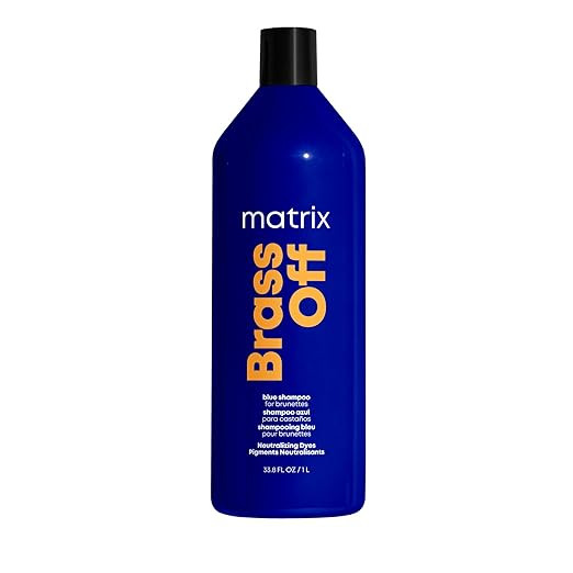 Matrix Brass Off Toning Blue Shampoo - Refreshes and Neutralizes Brassy Tones, For Color Treated ... | Amazon (US)