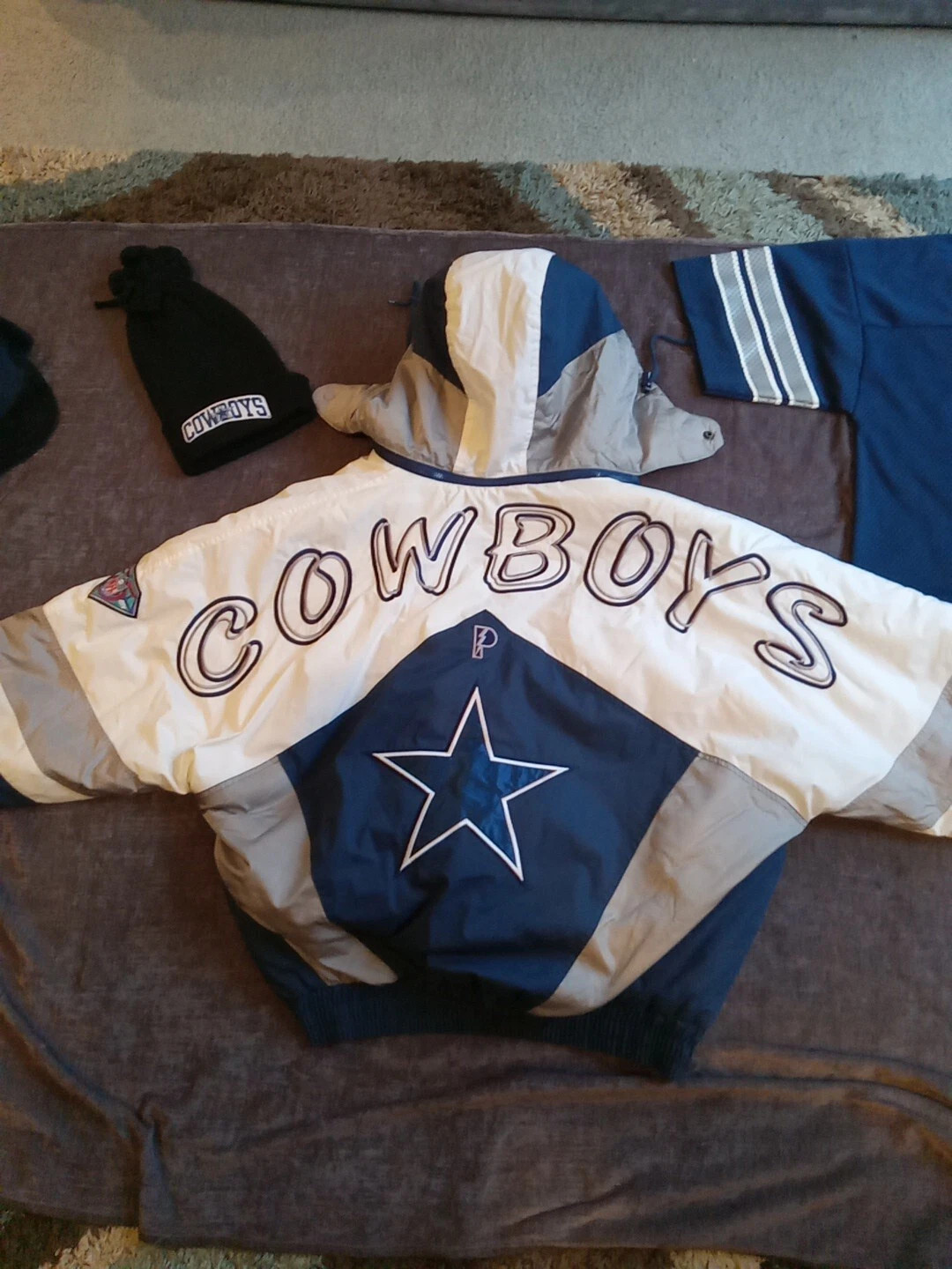 VINTAGE 90s DALLAS COWBOYS JACKET PRO PLAYER JACKET XXL GRAFFITI SPELL OUT RARE | eBay US