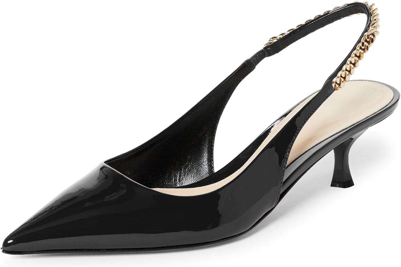 iiimmu Women's Stiletto Heels Closed Pointed Toe 4 in Heels for Women Patent Leather Pumps with C... | Amazon (US)