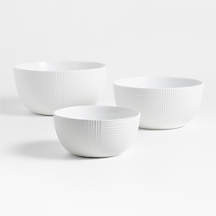 Crate & Barrel Hanno White Ceramic Mixing Bowls, Set of 3 + Reviews | Crate & Barrel | Crate & Barrel