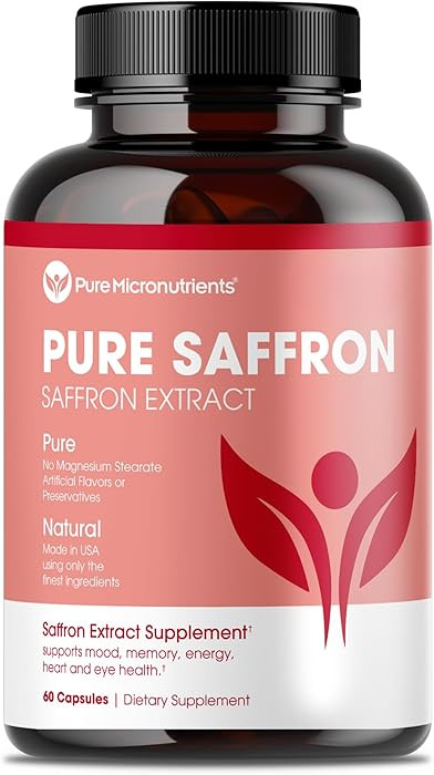 Saffron Supplements - 100% Pure Saffron Extract Capsules - Boost Energy & Mood, Support Eye & Hea... | Amazon (US)