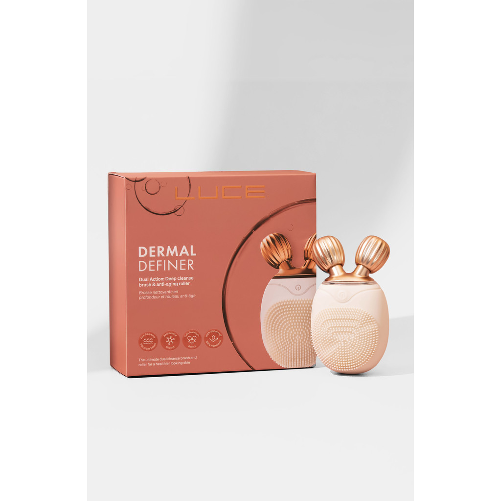 LUCE BEAUTY Dual-Sided Cleansing Face Brush, Massager & Roller - Travel-Friendly in Ivory at Nordstrom | Nordstrom