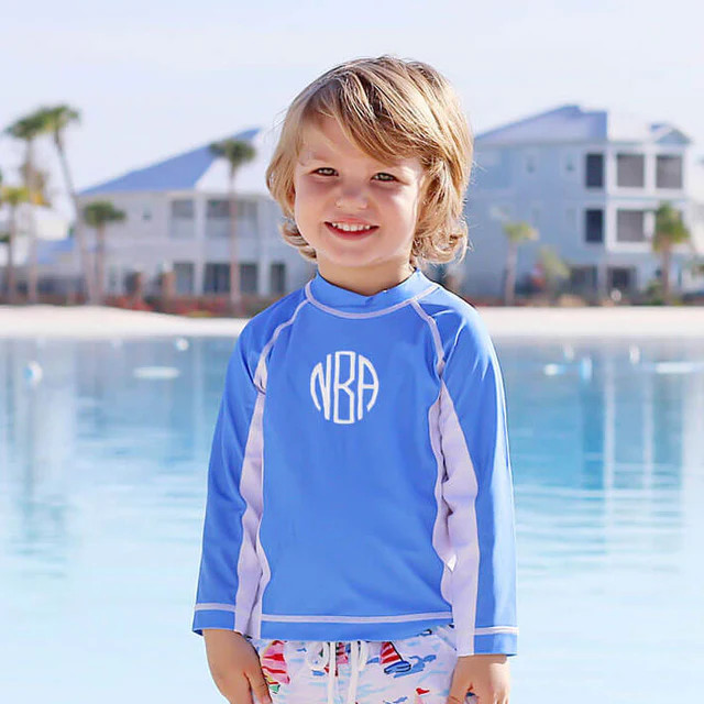 Watercolor Blue Rash Guard | Classic Whimsy
