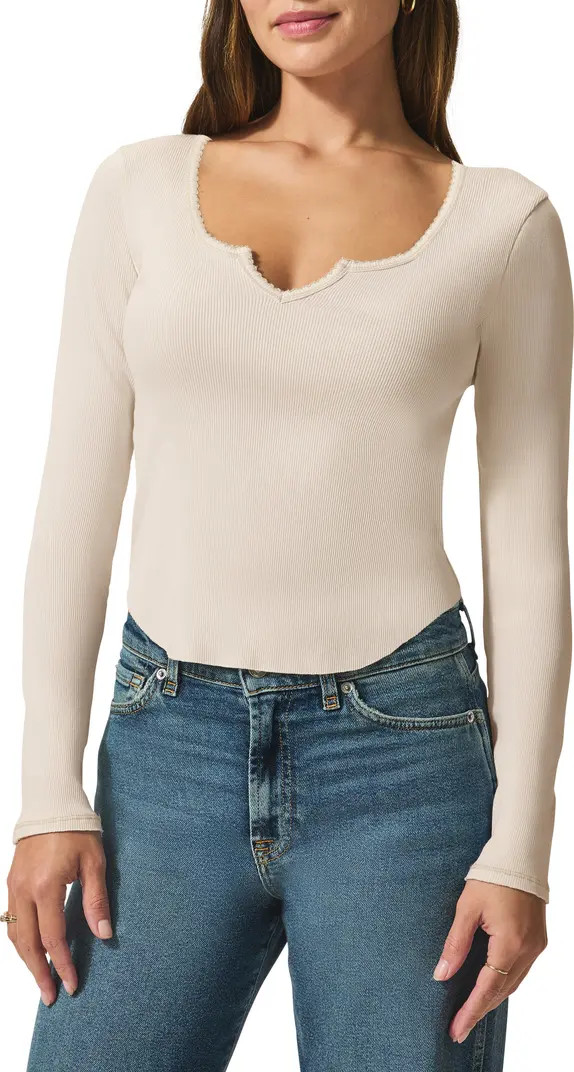 Posie Stretch Cotton Rib Top | Nordstrom