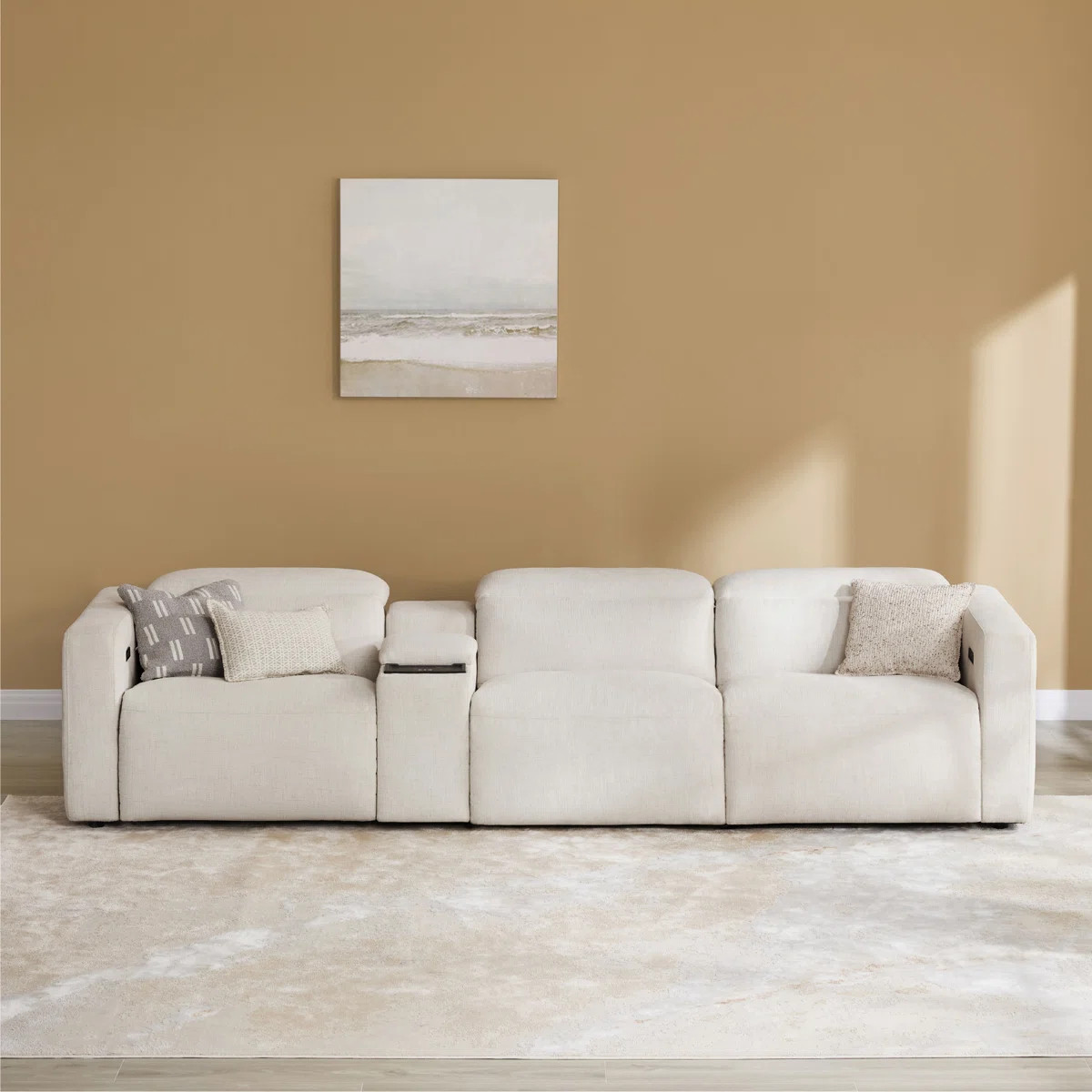 130'' Wide Upholstered Reclining Sofa | Wayfair North America