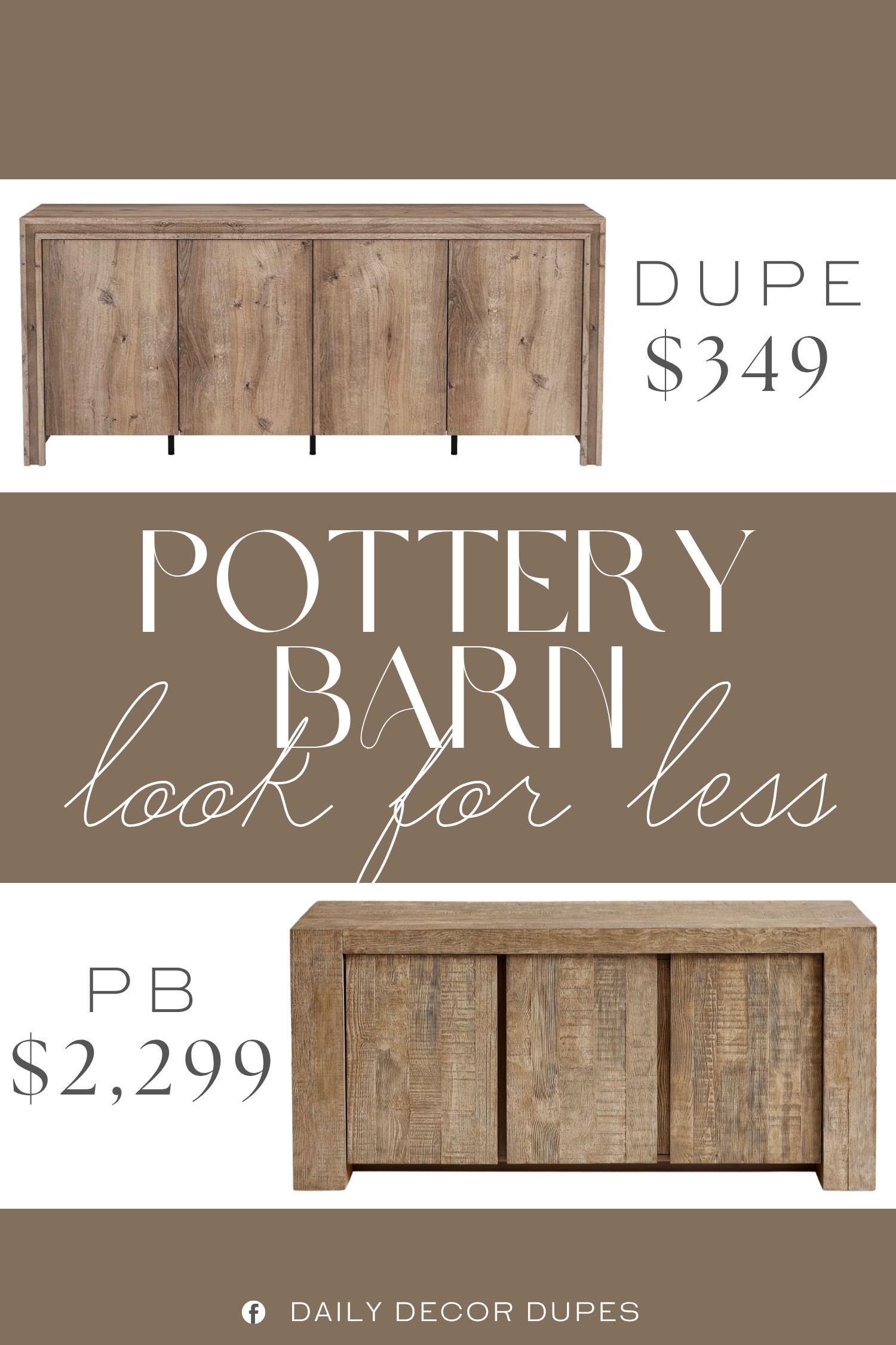 A beautiful console table can be both practical and decorative, and this one checks both boxes. With its rustic wood finish and classic proportions, it adds warmth without overpowering the rest of your room. Use it as an entryway table for everyday essentials or behind the sofa to create a polished focal point. If you're searching for affordable rustic furniture with designer-inspired style, this is a great find.

Home more affordable option find similar look for less budget friendly affordable cheap cheaper beautiful pretty. Clearance sale coupon code discount code promo code luxury Inspo inspiration inspired by idea ideas Love like these? I share multiple every day in my FB group.
#PotteryBarnInspired #ConsoleTable #ReclaimedWood #RusticDecor #EntrywayDecor #LivingRoomDecor #FarmhouseDecor #FurnitureFinds #WoodenFurniture 

 #LTKHome
