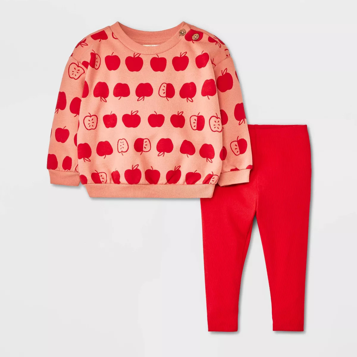 Baby Girls' Fleece Sweatshirt & Ribbed Leggings - Cat & Jack™ | Target