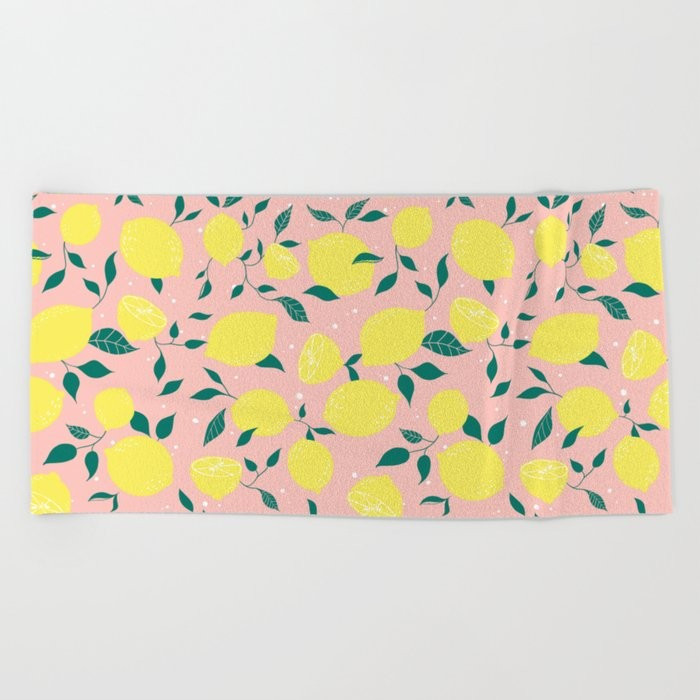 Squeeze a Lemon Beach Towel | Society6