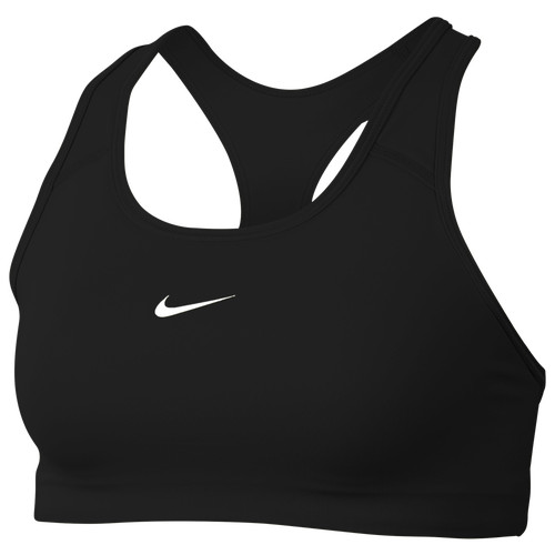 Nike Pro Swoosh Medium Pad Sport Bra - Women's - Black / White, Size S | Eastbay