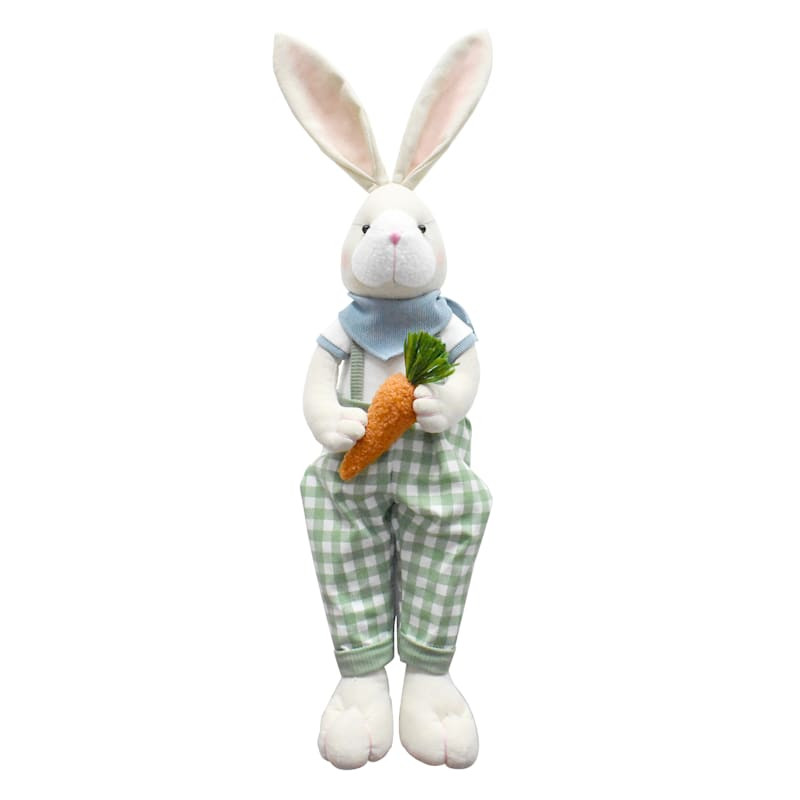 Easter Sitting Boy Bunny with Carrot, 26" | At Home