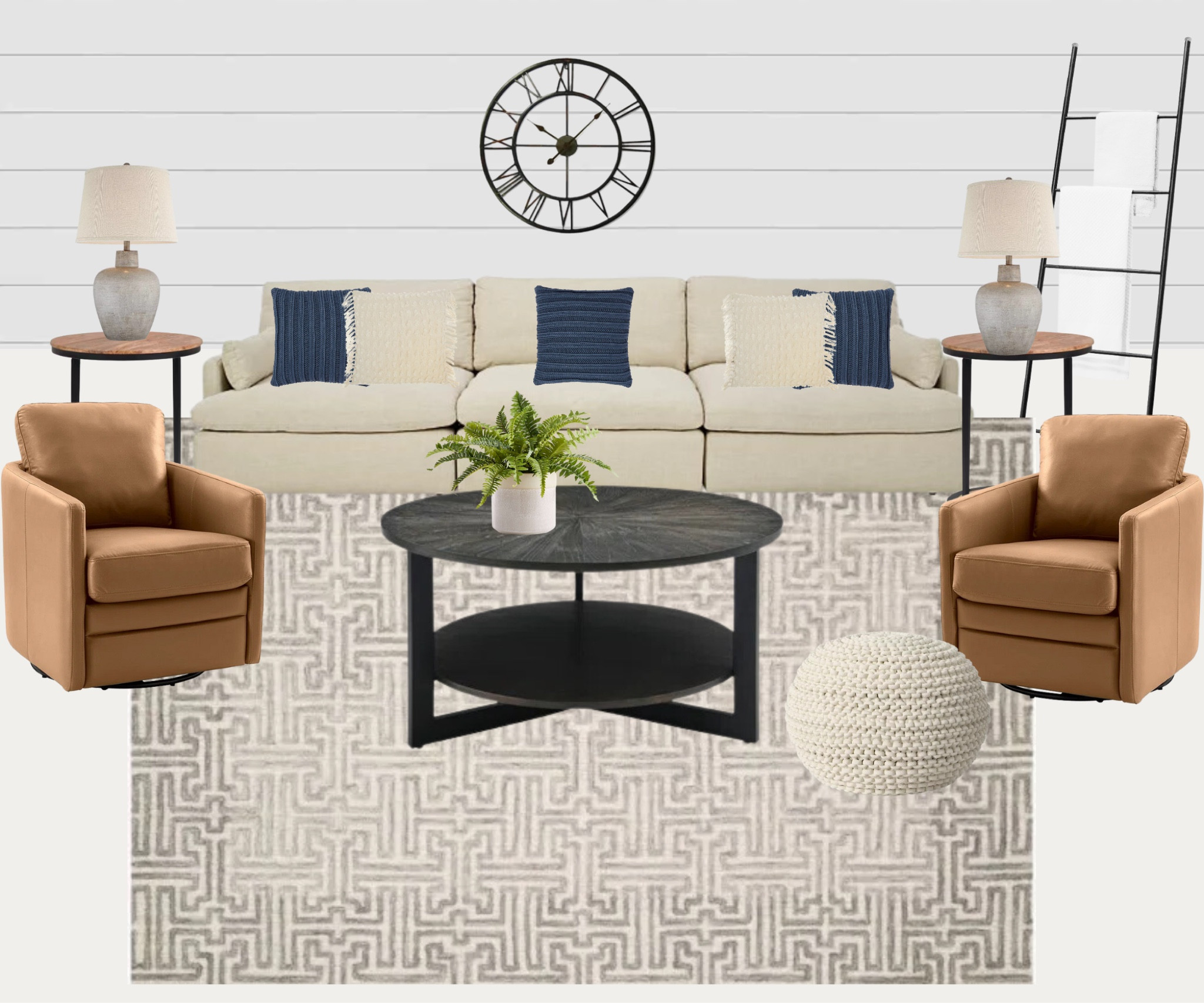 Cozy up in this charming farmhouse living room! Complete the look with some fun rustic accents and throw pillows!

#LTKhome #LTKFind #LTKstyletip