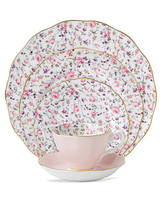 Royal Albert Rose Confetti 5 Piece Place Setting - Macy's | Macy's