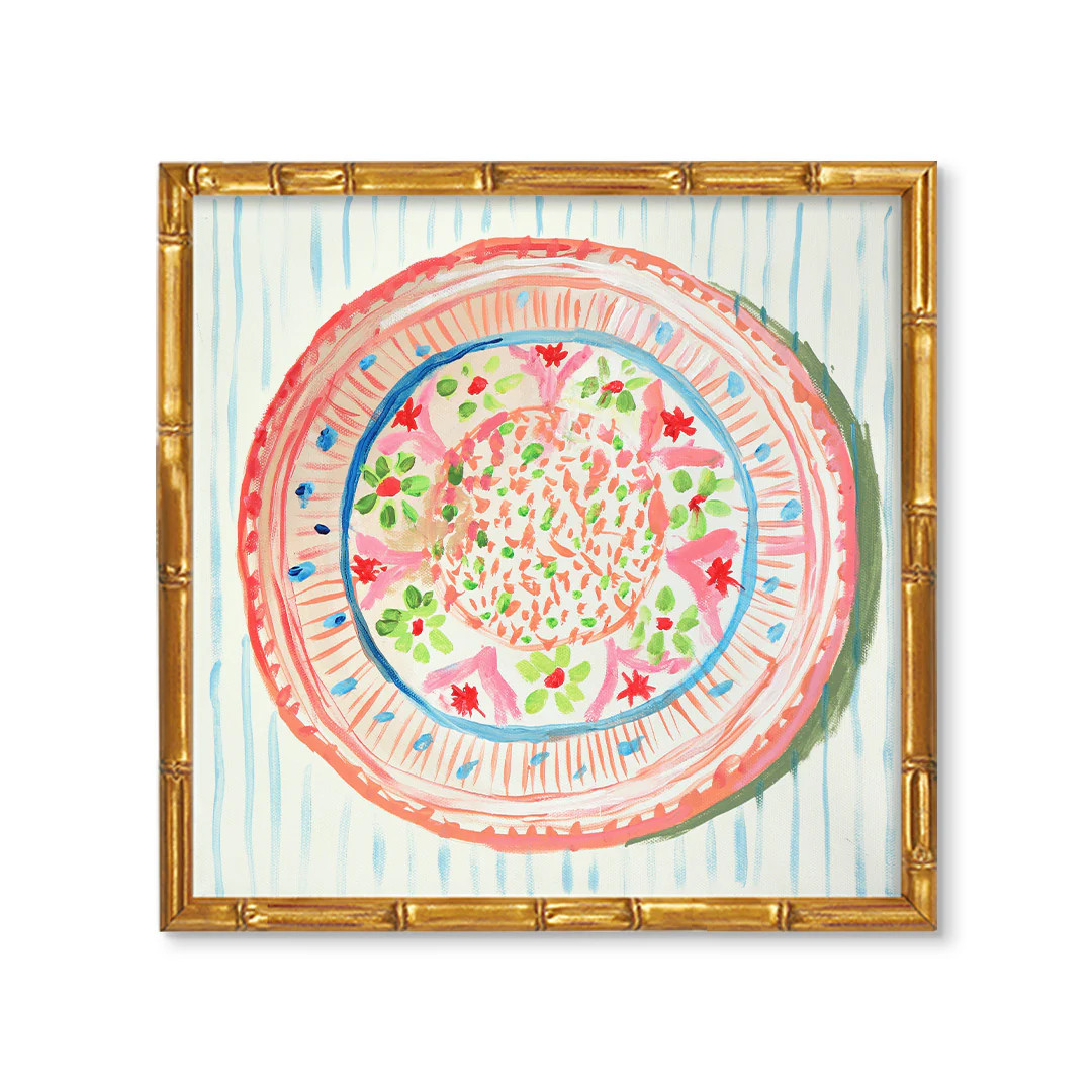 Decorative Plate Art Print No. 7 | Jenny Westenhofer Vintage Plate Wall Art | Urban Garden Prints