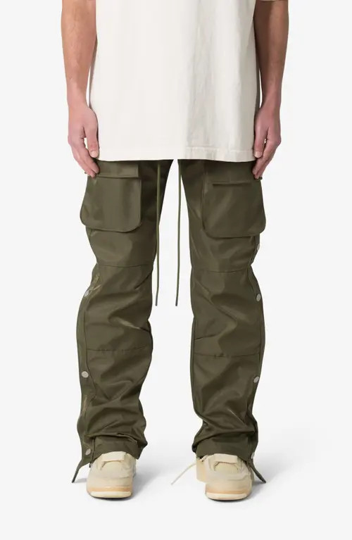 mnml Side Snap Nylon Cargo Pants in Olive at Nordstrom, Size 40 | Nordstrom