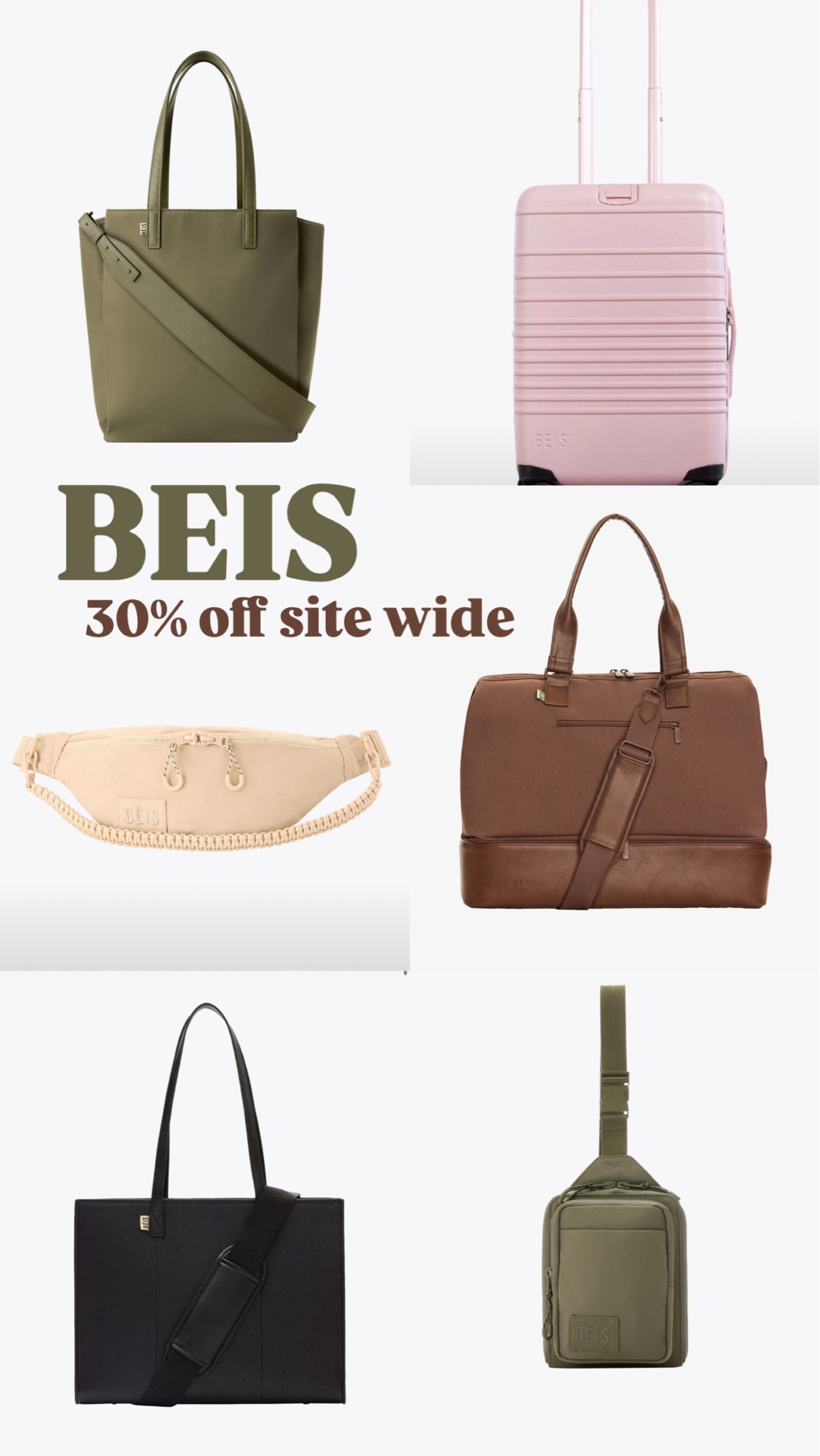 30% off the entire Beis site!! 

#LTKSaleAlert #LTKCyberWeek #LTKTravel