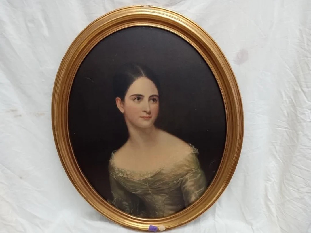 Vintage Giclee on Board after Thomas Sully's "Miss Pearce" in Giltwood Frame | Etsy (US)