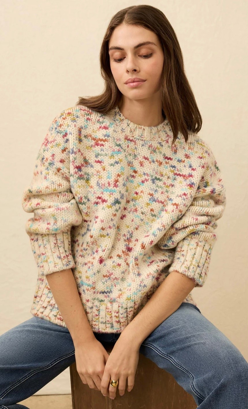 a sweater that emulates pure joy. Love the confetti pattern on this alpaca sweater a perfect gift for her your mother-in-law, your sister or your friend that just loves to be cozy during the winter months. 

#LTKSeasonal #LTKOver40 #LTKGiftGuide