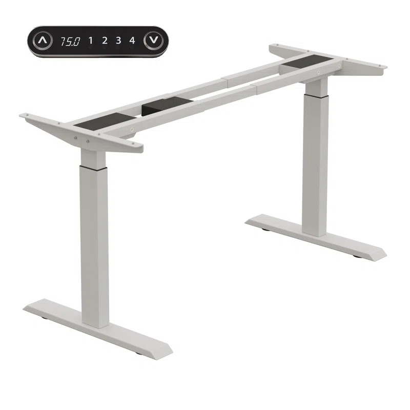 Inbox Zero Dual Motor Electric Bracket Height Adjustable Standing Desk & Reviews | Wayfair | Wayfair North America