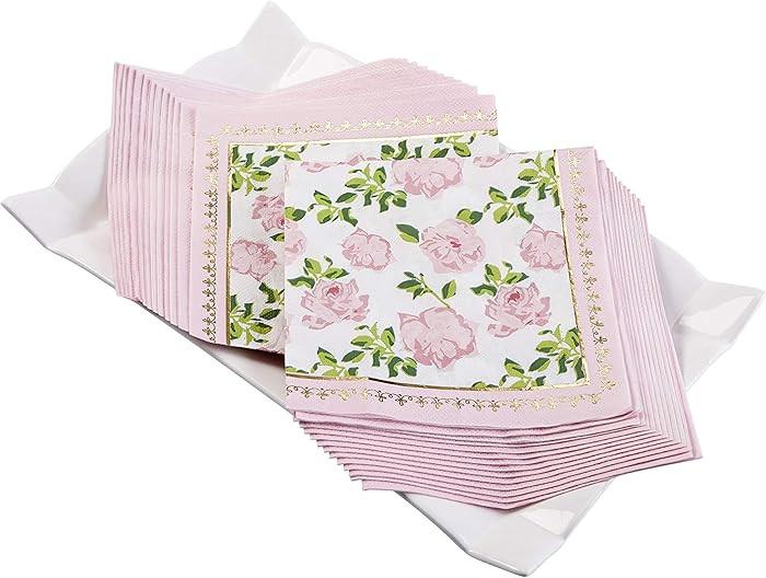 Kate Aspen Tea Time Whimsy Napkins-Pink (Set of 30) Serveware, One Size, Multi | Amazon (US)