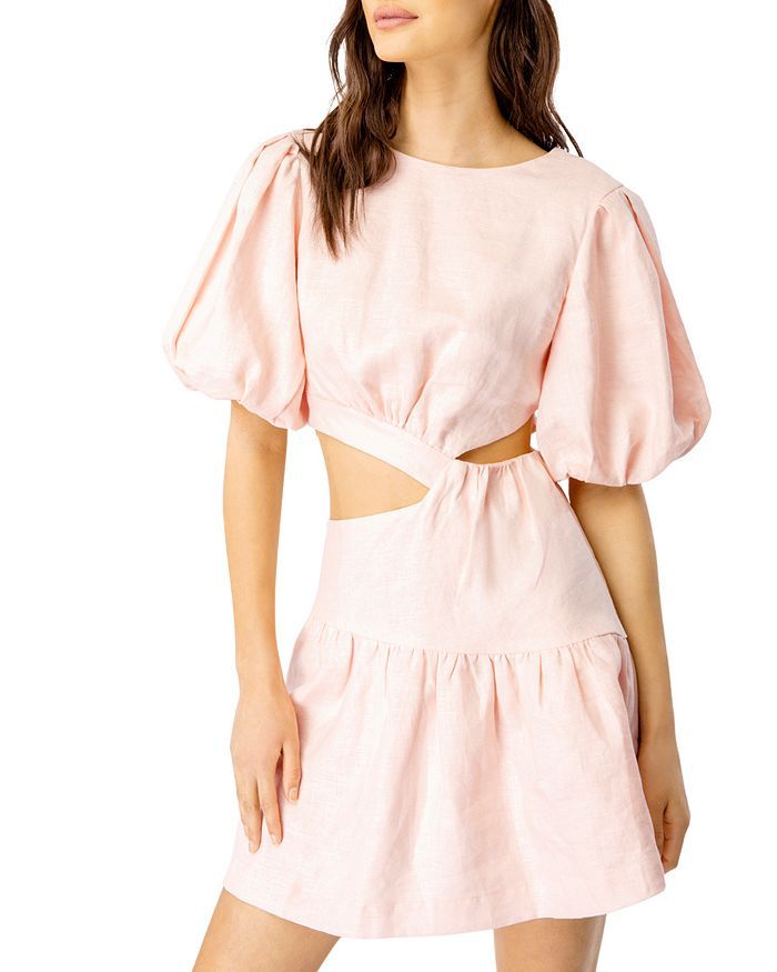 Mimi Linen Cutout Mini Dress | Bloomingdale's (US)
