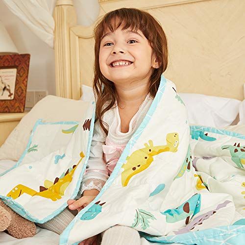 Hiseeme Weighted Blanket for Kids (7lbs, 41''x60'', Single Size) Small Pockets - Breathable Cotton w | Amazon (US)