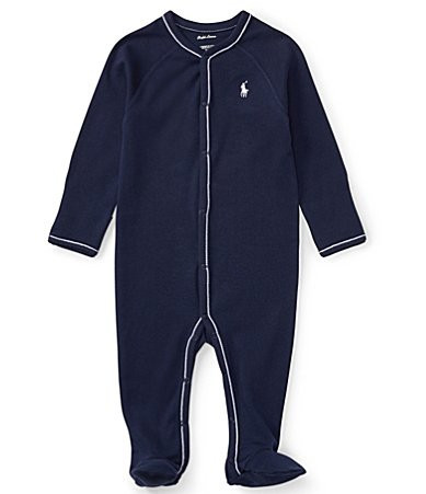 Ralph Lauren Baby Boys Solid Footie Coverall - Newborn | Dillard's