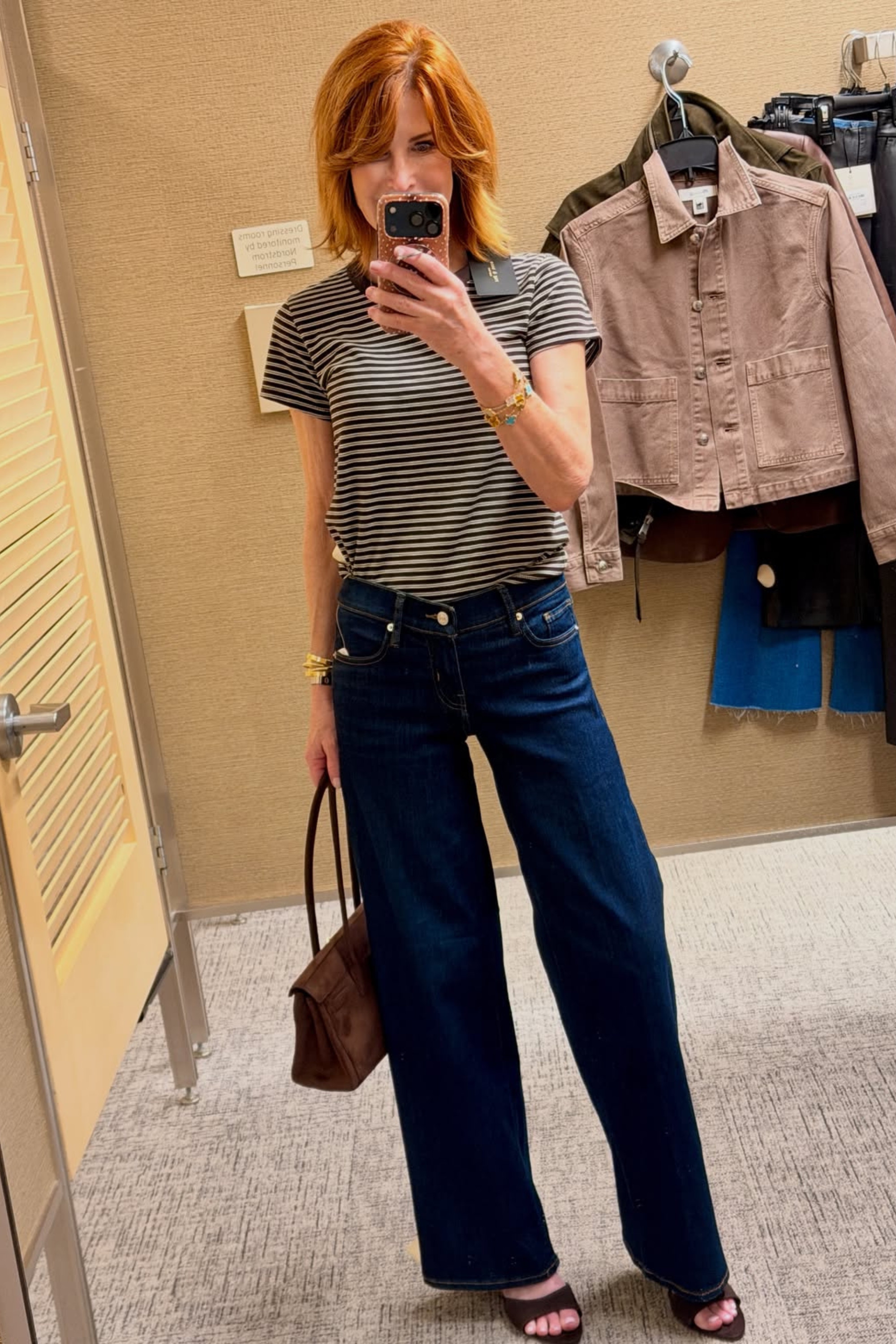 You can never go wrong with a striped tee and flattering wide-leg jeans! The tee, jeans and brown handbag are all part of the Nordstrom Anniversary Sale and create an easy elevated casual outfit.

#LTKSeasonal#LTKOver40#LTKSaleAlert 

 