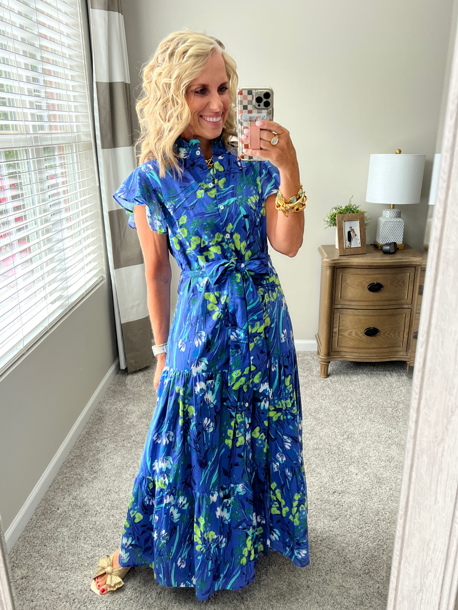 Wearing XS dress. 
Jude Connally 
Julie Vos 
Loeffler Randall 

#LTKStyleTip #LTKOver40 #LTKSeasonal