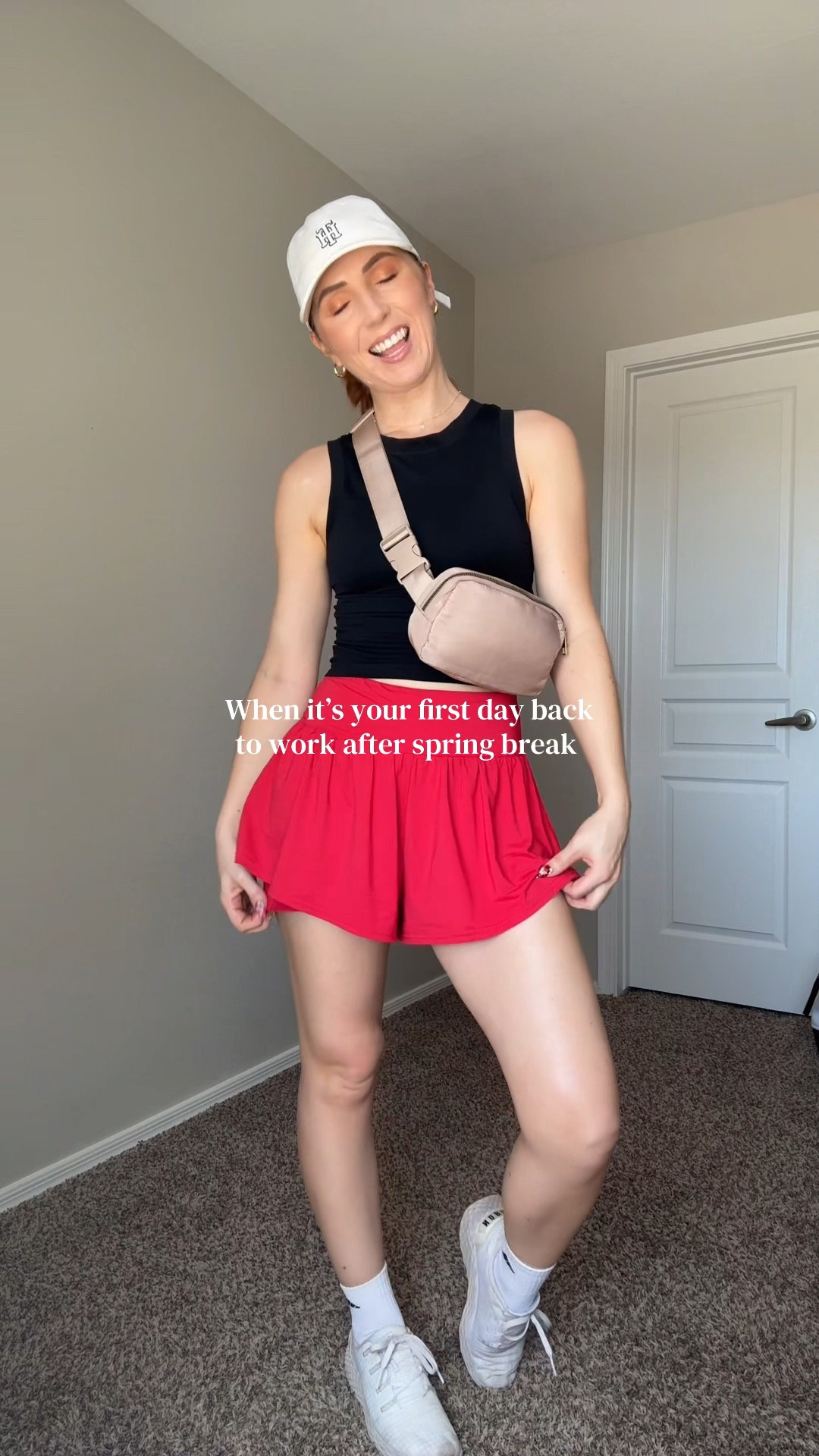 Red shorts: Sized up to a M for the 🍑and thighs but could have gotten away with a tight S.

Flowy, comfy, very thin material, no pockets though. 

Pinspark bottoms tend to run small btw, and I almost always get there mediums because of it. Their tops though run tts in my opinion but have room for girls with bigger 🍒.

#LTKPetite #LTKActive #LTKootd