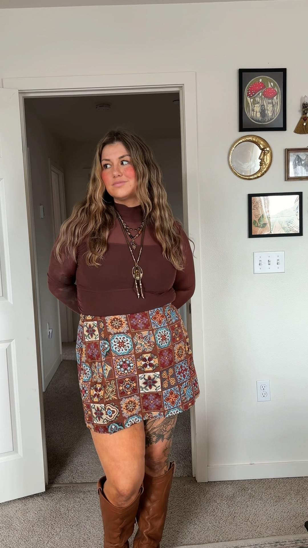 Perfect skort midsize outfit for a girls night out or date night :)

#LTKPlusSize #LTKMidsize