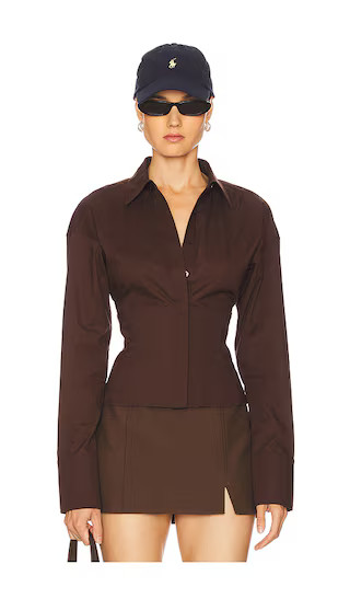by Marianna Elsie Shirt in Chocolate Brown | Revolve Clothing (Global)