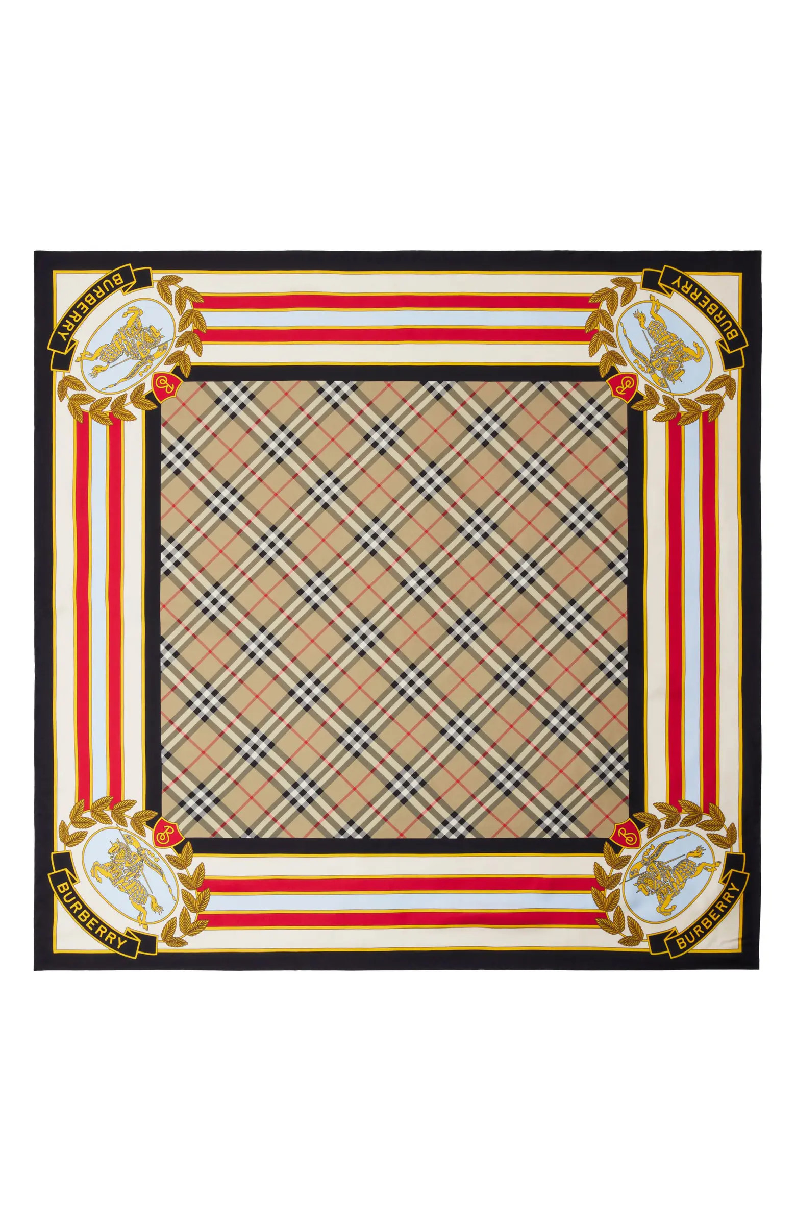 Crest Detail Square Silk Scarf | Nordstrom