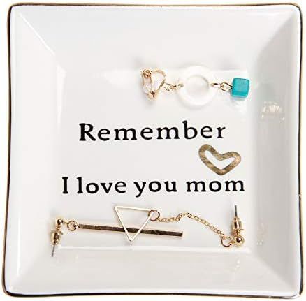 Amazon.com: HOME SMILE Birthday Gifts for Mom,Mom Gift-Ceramic Ring Dish Decorative Trinket Plate... | Amazon (US)