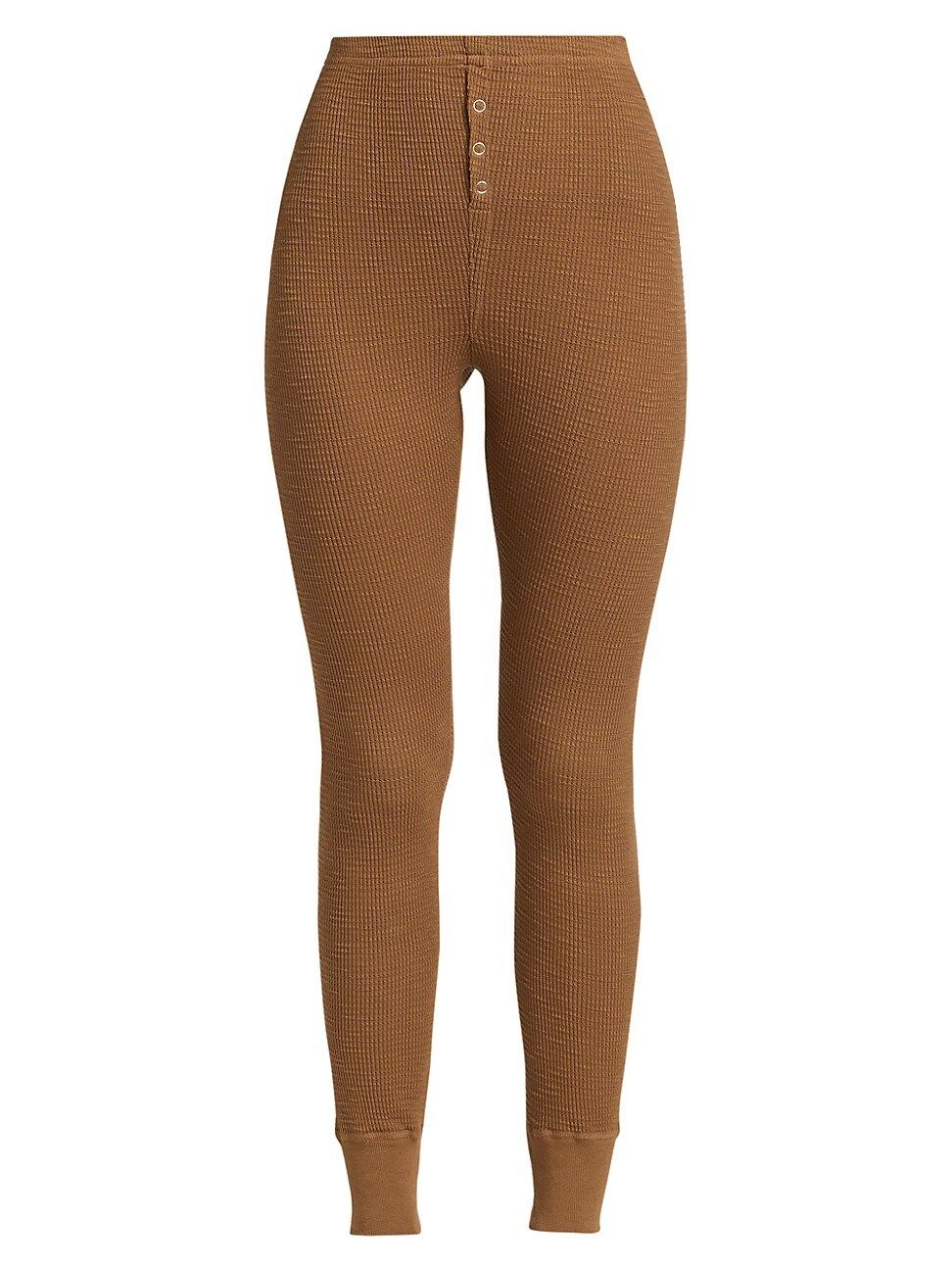 Re/done Women's Thermal Leggings - Tan Brown - Size Large | Saks Fifth Avenue