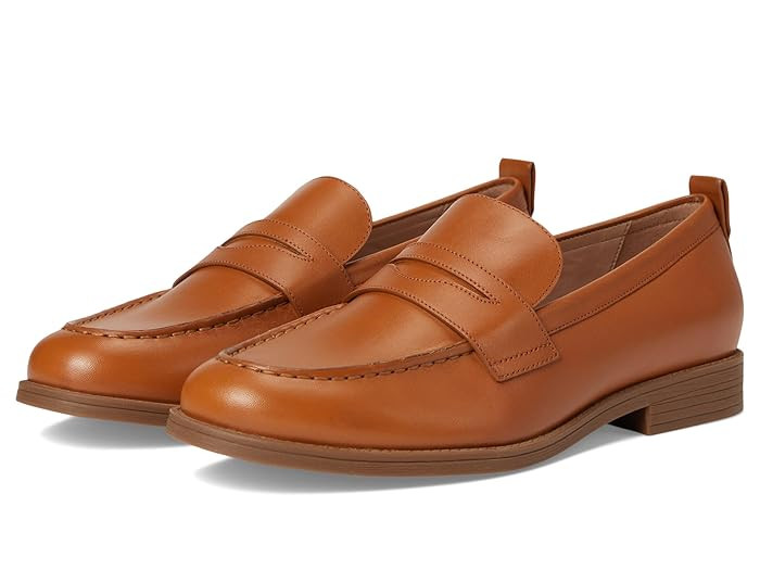 Cole Haan Stassi Penny Loafers Women's Shoes Pecan Leather : 6 C - Wide | Zappos.com