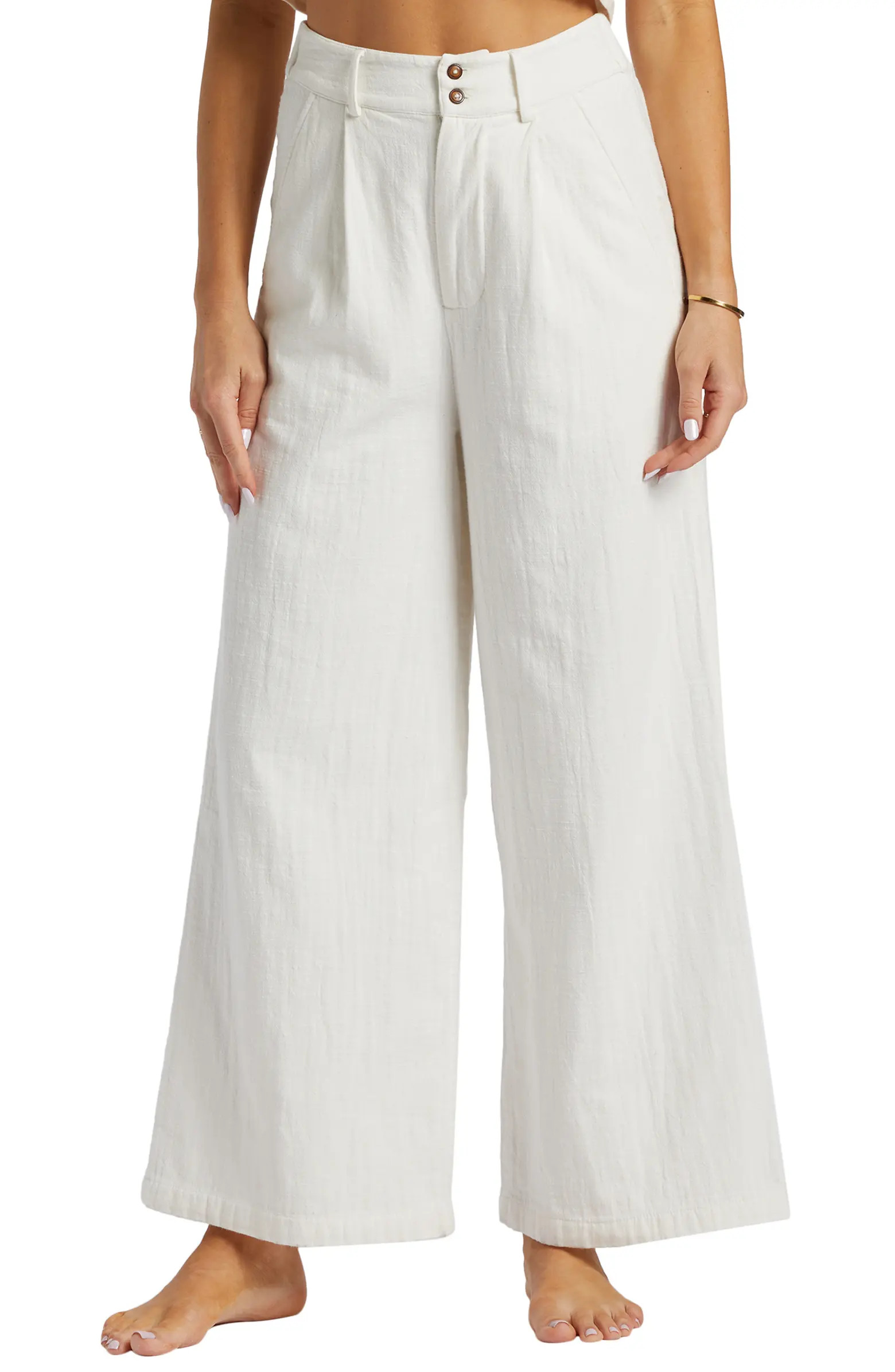 Tailor Made Wide Leg Cotton Pants | Nordstrom