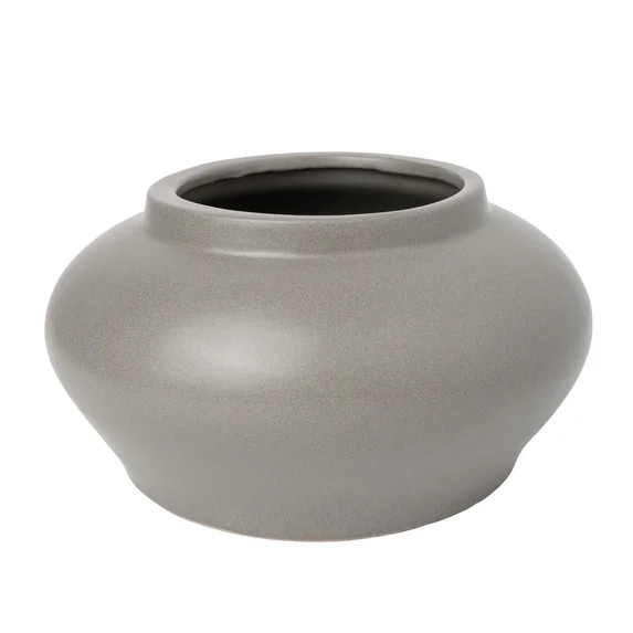 Better Homes & Gardens Gray Ceramic Decorative Vase | Walmart (US)