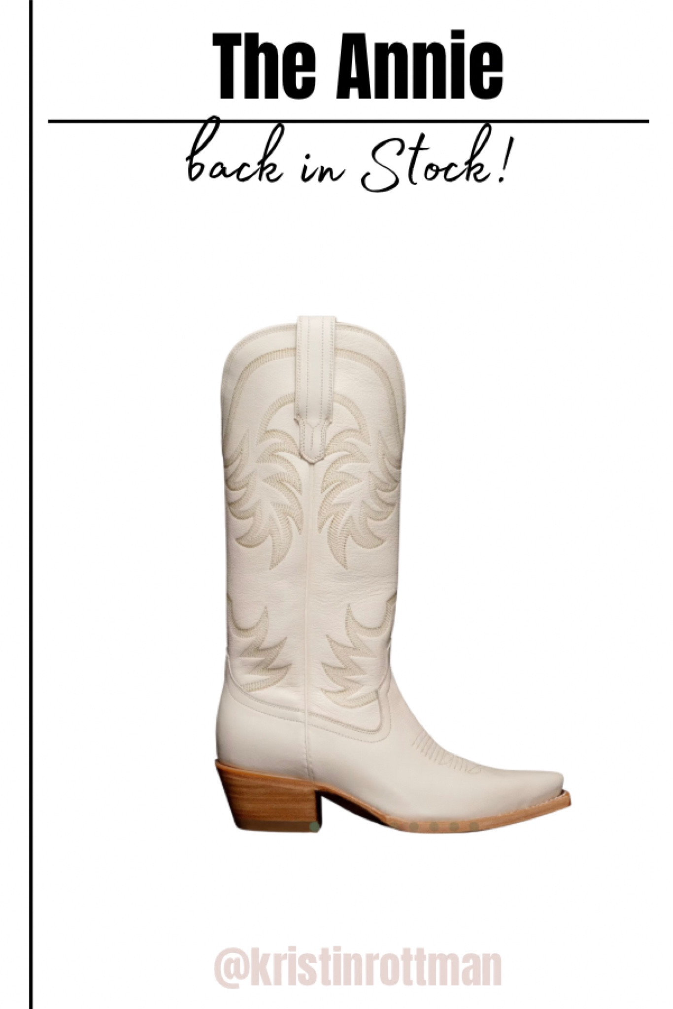 Tecovas Annie Boot is back in stock in bone!!! 

#LTKFind #LTKSeasonal #LTKshoecrush