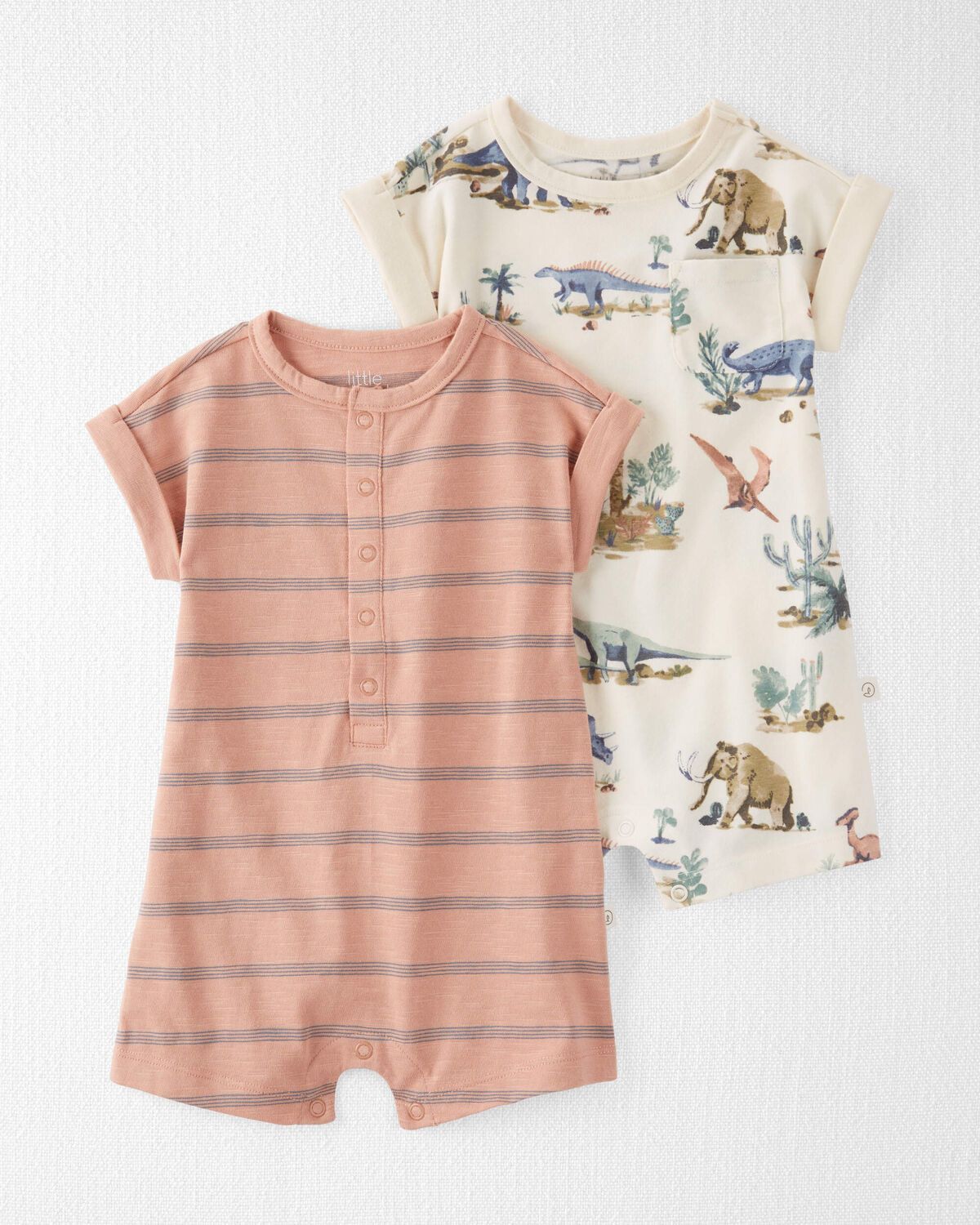 Baby 2-Pack Organic Cotton Rompers | Carter's
