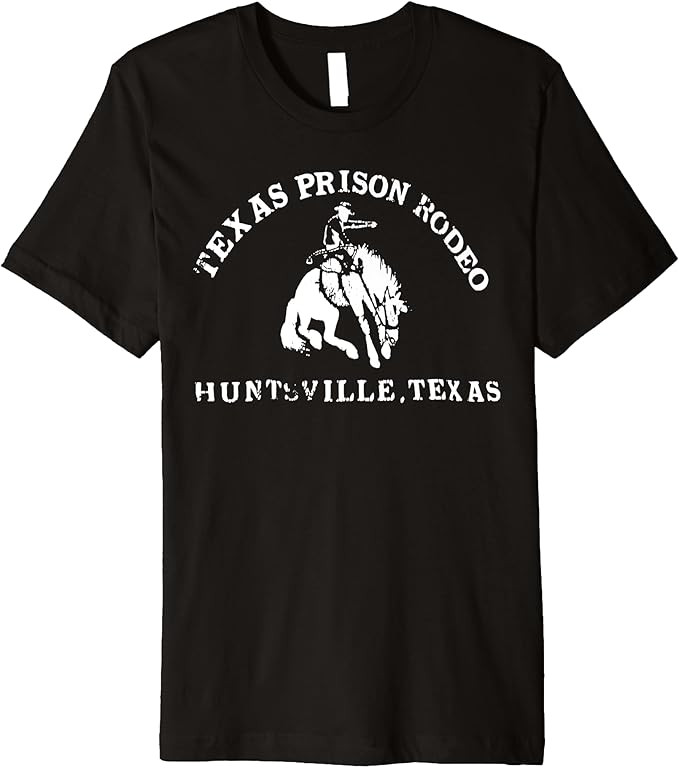 Vintage Texas Prison Rodeo Logo Tee Premium T-Shirt | Amazon (US)