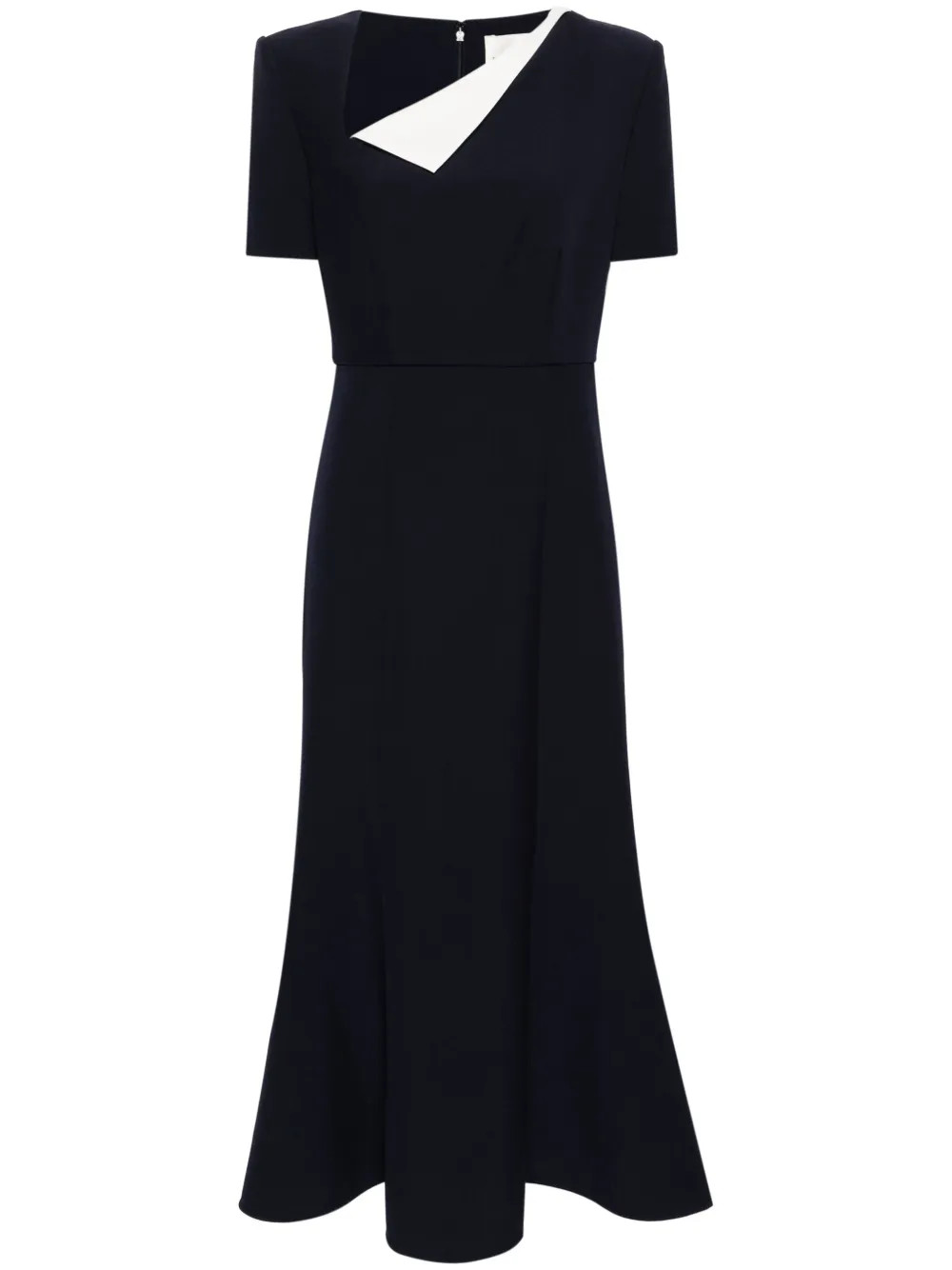 asymmetric-neck crepe maxi dress | Farfetch Global