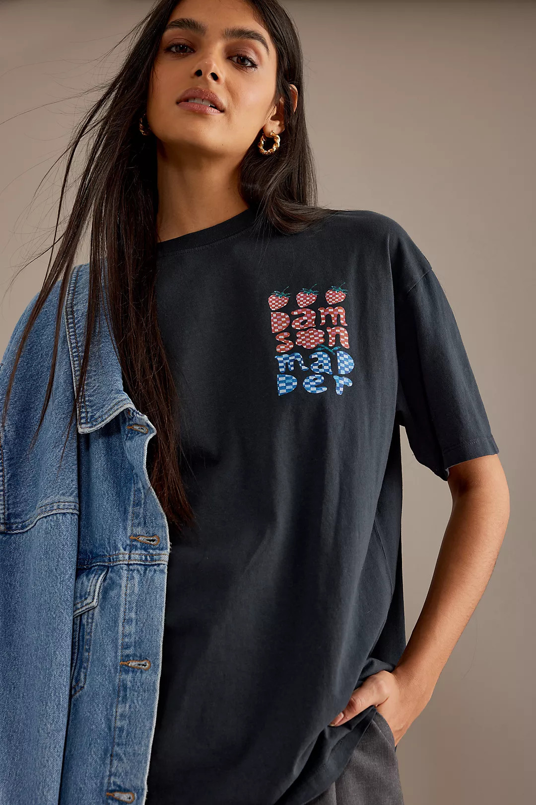 Damson Madder Berry Jam Logo Cotton Graphic T-Shirt | Anthropologie (UK)