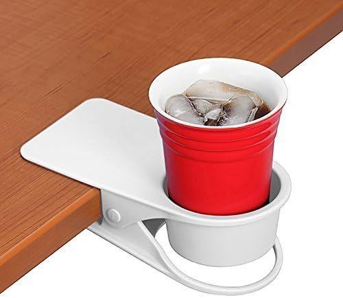 SERO Innovation Cup Clip Drink Holder - White - Snap to Tables, desks, Chairs, Shelves, counters.... | Amazon (US)
