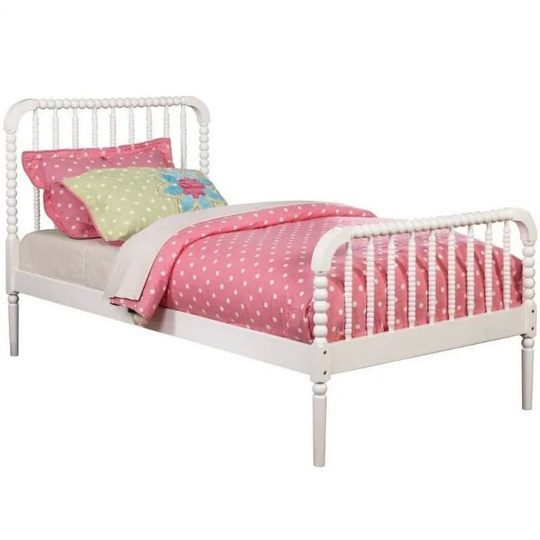 Rosebery Kids Traditional Solid Wood Twin Spindle Bed in White | Walmart (US)